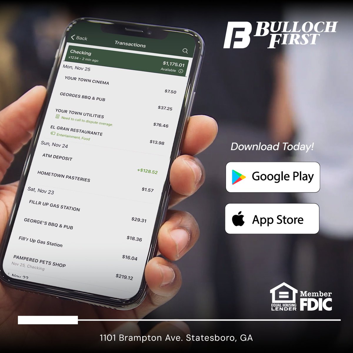 Bulloch First (@bullochfirst) on Twitter photo ๐ฒ ๐๐๐ง๐ค ๐๐ง ๐ญ๐ก๐ ๐๐จ ๐ฐ๐ข๐ญ๐ก ๐๐ฎ๐ซ ๐๐จ๐๐ข๐ฅ๐ ๐๐ฉ๐ฉ! ๐ณ๐ก
Take control of your finances wherever you are! With our mobile app, you can check balances, deposit checks, and pay billsโall from your phone. Banking has never been easier!
๐ฅDownload now:
๐๐จ๐จ๐ ๐ฅ ... ๐ฒ ๐๐๐ง๐ค ๐๐ง ๐ญ๐ก๐ ๐๐จ ๐ฐ๐ข๐ญ๐ก ๐๐ฎ๐ซ ๐๐จ๐๐ข๐ฅ๐ ๐๐ฉ๐ฉ! ๐ณ๐ก
Take control of your finances wherever you are! With our mobile app, you can check balances, deposit checks, and pay billsโall from your phone. Banking has never been easier!
๐ฅDownload now:
๐๐จ๐จ๐ ๐ฅ ...