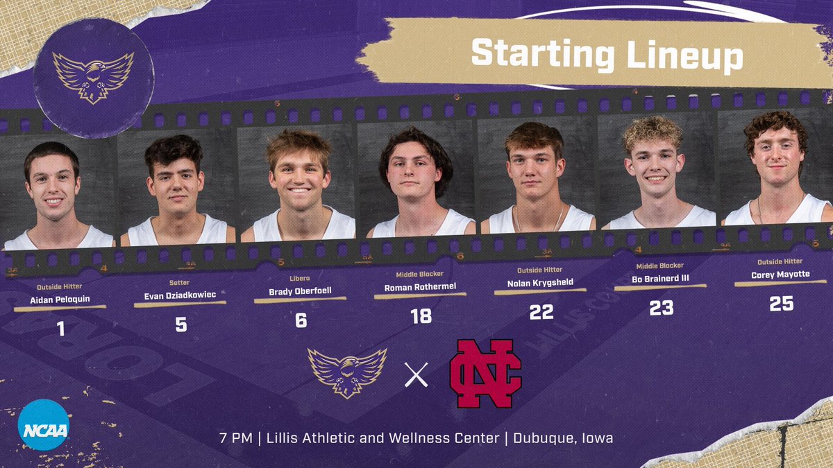 Here’s your starting lineup versus North Central College‼️