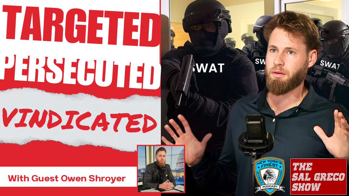 TheSalGreco's tweet image. Is America still under the foot of globalist? On April 9,  streaming on X and at @TheFinestCast YouTube live at 0105pm eastern, journalist &amp;amp; host of @WarRoomShow @OwenShroyer1776 will be our guest on #TheSalGrecoShow to discuss! Don’t miss it! #TheFinestUnfiltered #OwenShroyer