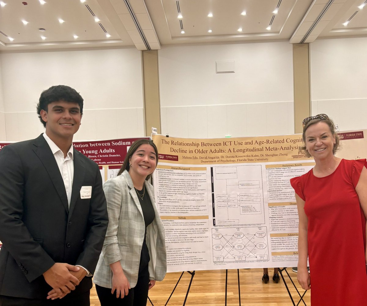 DorotaKuhn's tweet photo. Last week,9 of my students presented our 3 projects at FSU’s 25th Annual Undergraduate Research Symposium! I’m incredibly proud of all them!#UndergraduateResearch #PsychologyResearch #FSU #Neuroscience #CognitiveScience #WomenInSTEM #MASEM #AlzheimersResearch #DyslexiaAwareness https://t.co/ZDFiE2vlYg