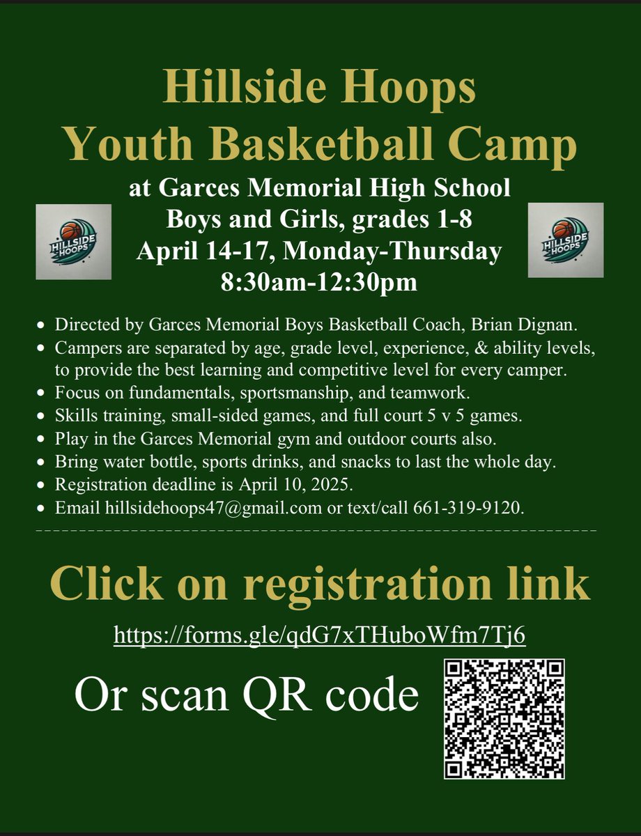 Sign up NOW!!! Tomorrow is the last day to register.  SPRING BREAK YOUTH BASKETBALL CAMP.