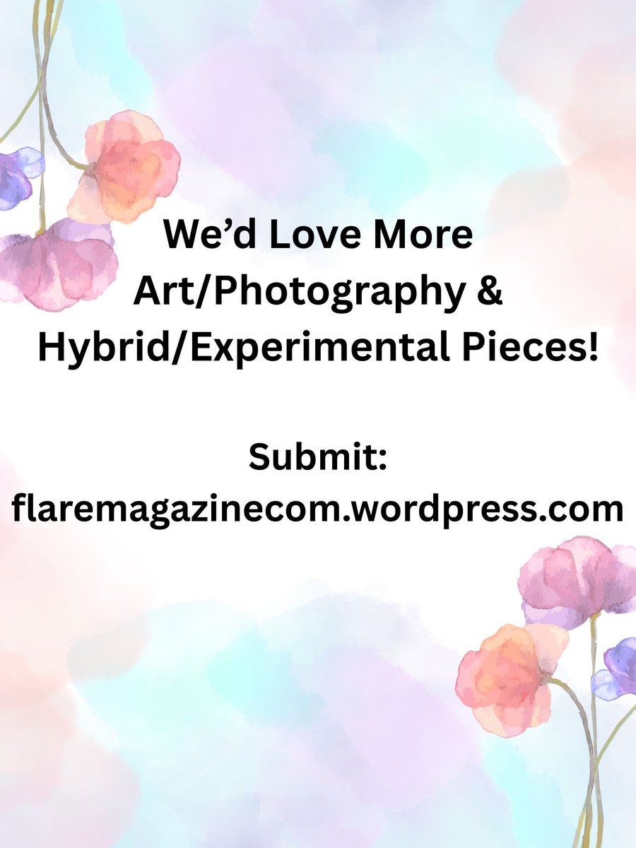 flarelitmag's tweet photo. We'd love to see more art/photographs and hybrid/experimental pieces! Send them our way! *Art/photography does NOT need to be about a disability; the creator just has to be disabled on some level. See submission guidelines here: https://t.co/XBWPCw9WuE 
.
.
#litmags #callforsubs https://t.co/aMcD24iqz2