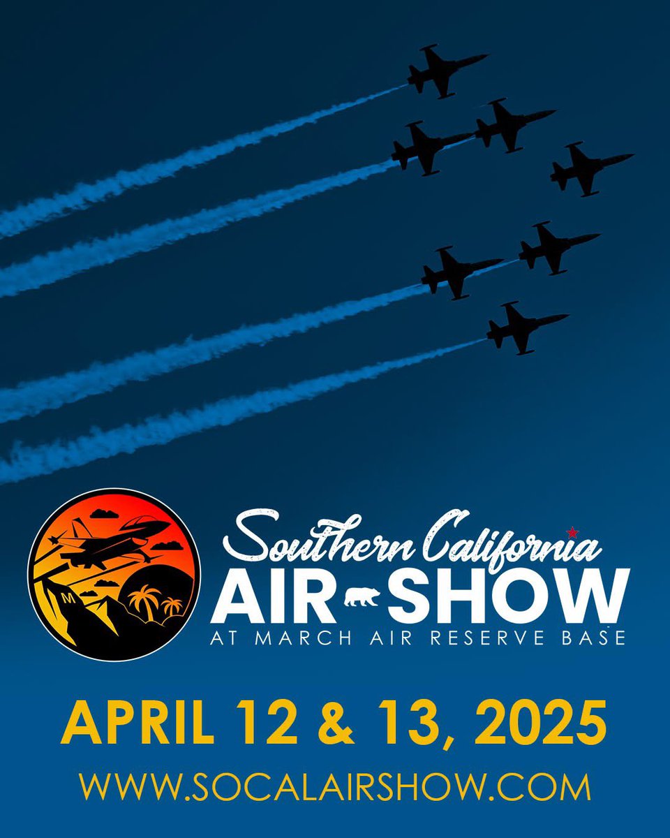 BackstageGabe's tweet photo. @LasVegasLocally @madebydanny Southern California Air Show 2025 Near Me in Moreno Valley Riverside CA at March Air Force Reserve Base AFB Tickets Price
https://t.co/Tm404HsBam #MorenoVallley #MarchAFB https://t.co/NggS0xymd3
