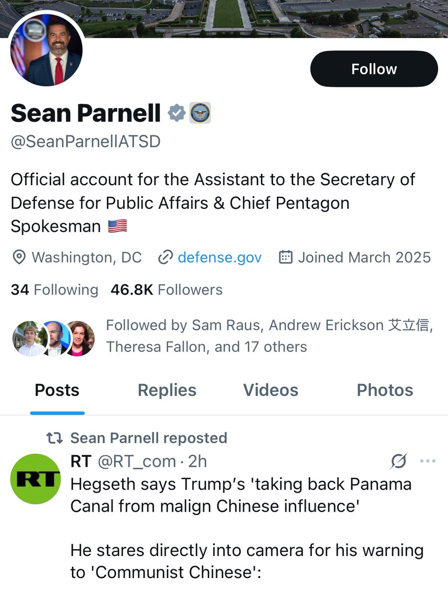 KareemRifai's tweet image. The Chief Pentagon Spokesman just retweeted RT, the Russian state-media network and de-facto arm of the Kremlin intelligence apparatus.