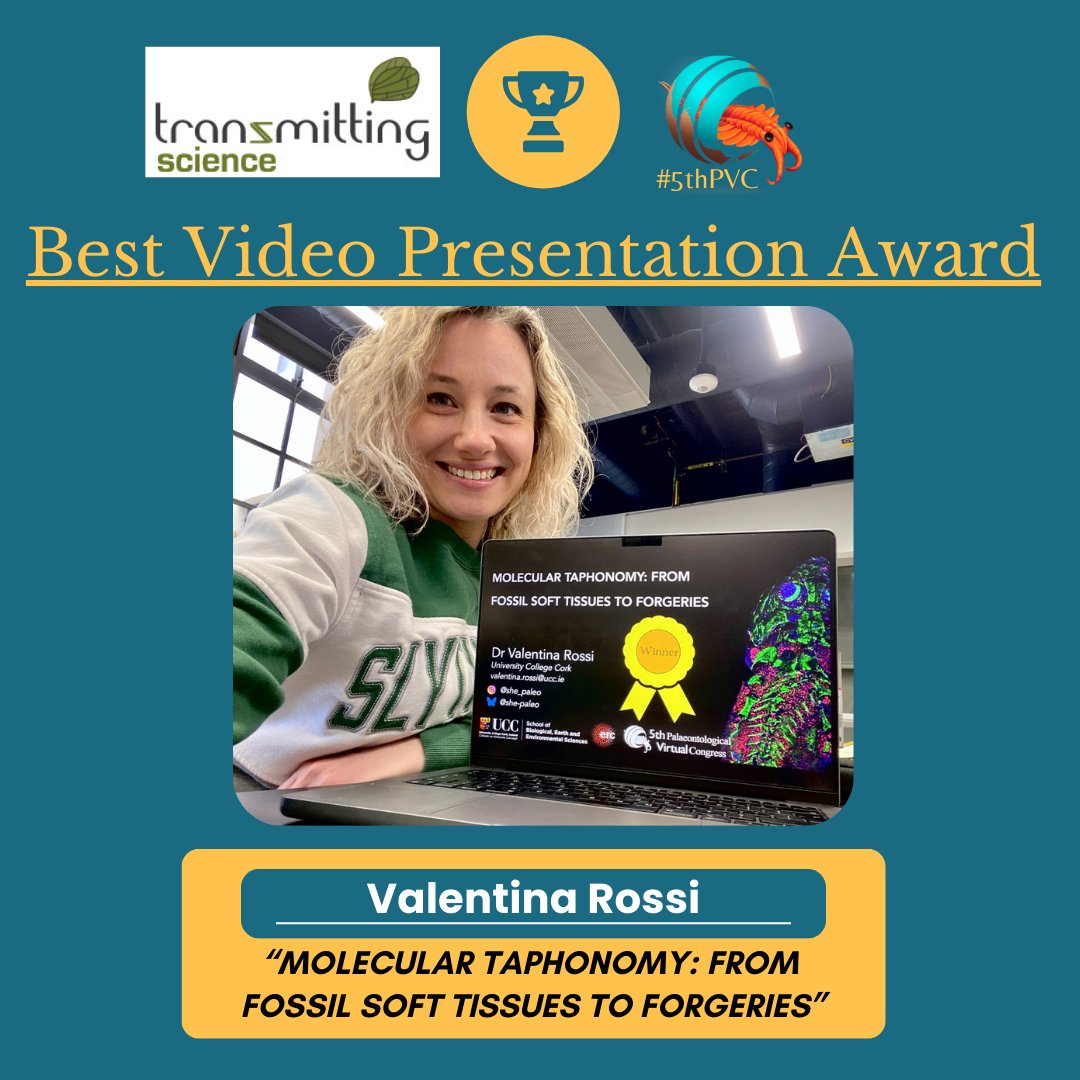 5th Palaeontological Virtual Congress (@palaeovc) on Twitter photo 🎉 Congratulations to the winner of the...
🏆 Best Video Presentation Award – Sponsored by <a href="/TransmitScience/">Transmitting Science | Online courses and more</a>
🏅Valentina Rossi
“Molecular Taphonomy: From Fossil Soft Tissues to Forgeries”
#5thPVC 🎉 Congratulations to the winner of the...
🏆 Best Video Presentation Award – Sponsored by <a href="/TransmitScience/">Transmitting Science | Online courses and more</a>
🏅Valentina Rossi
“Molecular Taphonomy: From Fossil Soft Tissues to Forgeries”
#5thPVC