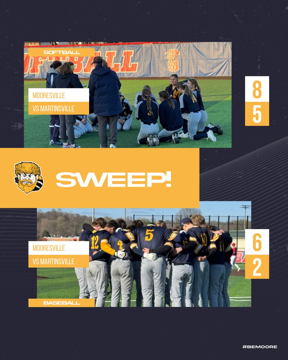 Baseball &amp; Softball both defeat the Arties tonight! #BeMOORE