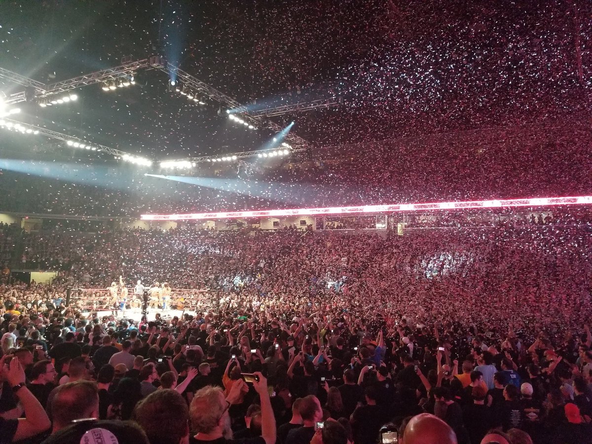 bach2813's tweet photo. @SeanRossSapp The end of the first All In in Chicago, 2018. https://t.co/yxlVydWPkK