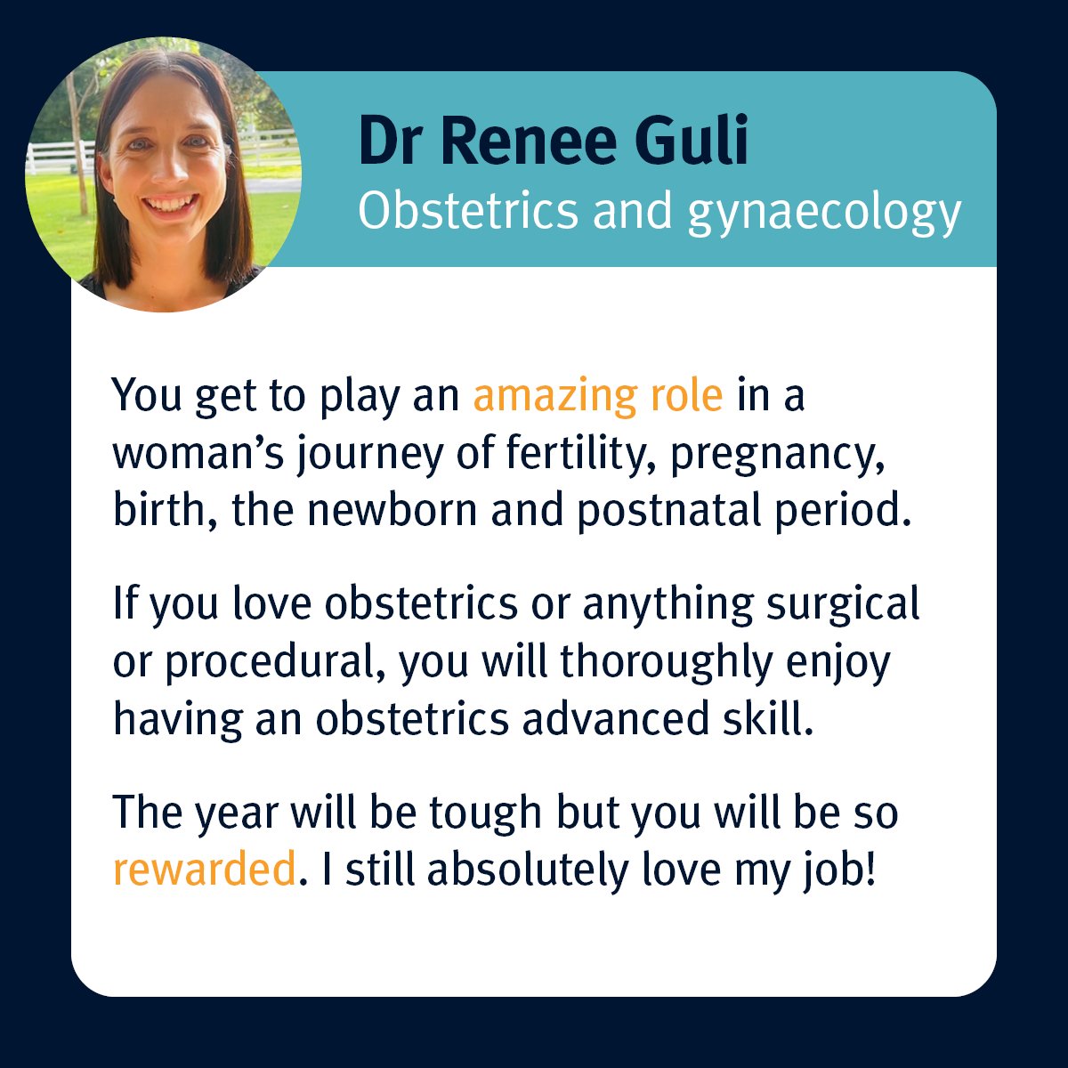 👀 See what our rural generalists with obstetrics advanced skills have to say about their training.

⏰ Apply for advanced skills training by 3 pm on Monday 28 April 2025 (AEST): bit.ly/3CQAcTz
#FindYourCalling #RuralObstetrics