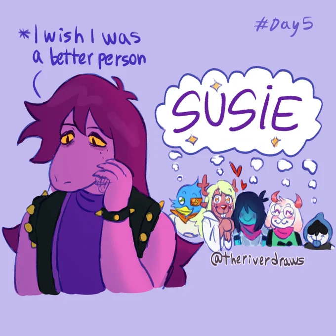 Day 5 of drawing susie every day until the new chapters release (SUSIE❤️) #DELTARUNE 