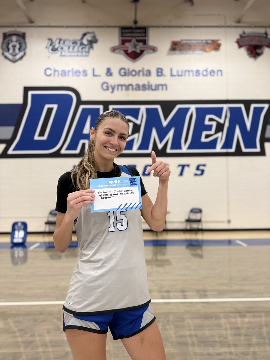 Giving will always come back in one way or another. Jr. Forward, Cece Lapertosa chooses to give for the betterment of the athletic department.

Join Cece as we enter the final hours of our Daemen Day of Giving!