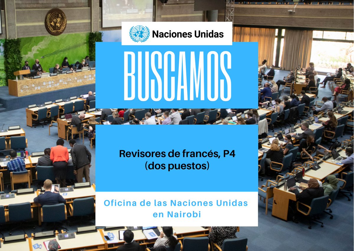 🛎️Desde Nairobi se busca a dos revisores de francés para la sección de traducción👇
Criterios:
✅ Examen de la <a href="/ONU_es/">Naciones Unidas</a> aprobado
✅ Francés (principal) e inglés
✅ 5 años de experiencia
▶️ bit.ly/3FC1fD2 (📆 10/4/25)
▶️ bit.ly/3RjsFju (📆 13/4/ 2025)