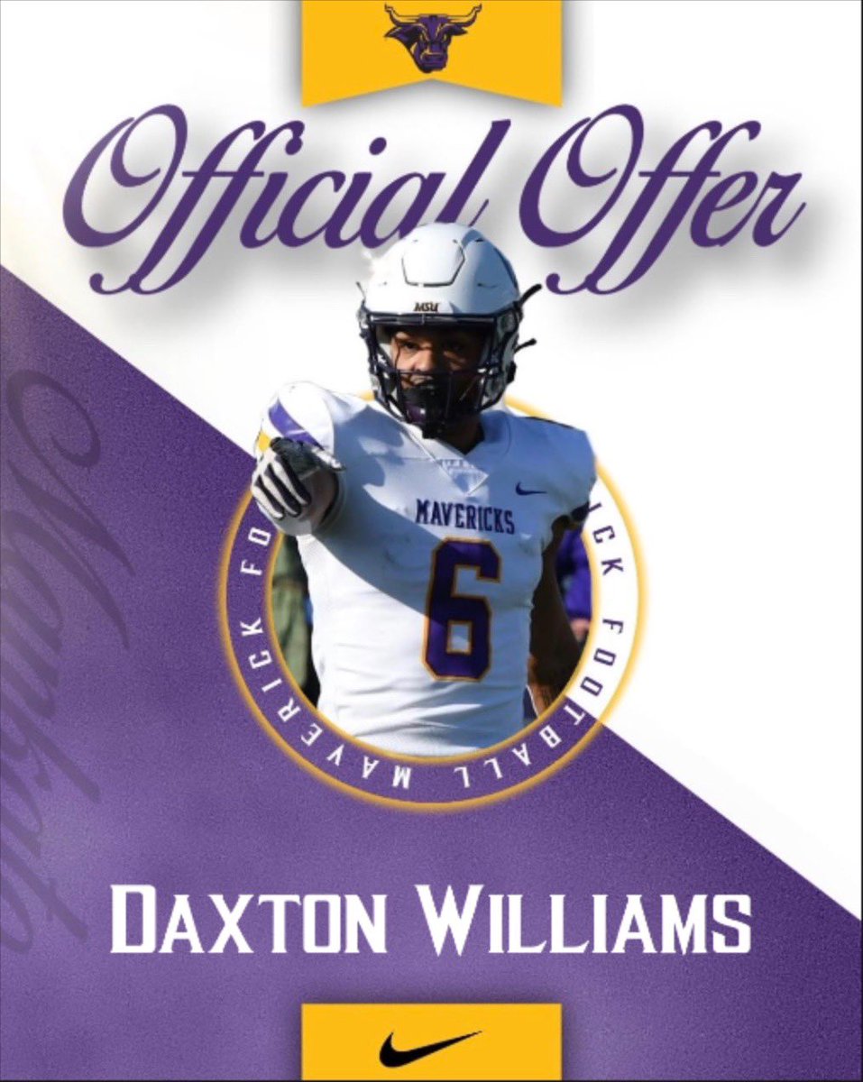Daxton Williams (@daxtonwilliams1) on Twitter photo After an amazing conversation with <a href="/CoachIsaiahR/">Isaiah Ramsey</a> I’m blessed to receive an Official Offer from Minnesota State University‼️ #AGTG #RecruitMS
<a href="/taylorMendy93/">Taylor Mendenhall</a> <a href="/MSouthFootball/">Millard South Football</a> <a href="/MsPatriots/">MSPatriotsFootball</a> <a href="/NEBHSFB/">Nebraska HS Football</a> <a href="/PrepRedzoneNE/">Prep Redzone Nebraska</a> <a href="/MSHSactivities/">Millard South Activities</a> After an amazing conversation with <a href="/CoachIsaiahR/">Isaiah Ramsey</a> I’m blessed to receive an Official Offer from Minnesota State University‼️ #AGTG #RecruitMS
<a href="/taylorMendy93/">Taylor Mendenhall</a> <a href="/MSouthFootball/">Millard South Football</a> <a href="/MsPatriots/">MSPatriotsFootball</a> <a href="/NEBHSFB/">Nebraska HS Football</a> <a href="/PrepRedzoneNE/">Prep Redzone Nebraska</a> <a href="/MSHSactivities/">Millard South Activities</a>