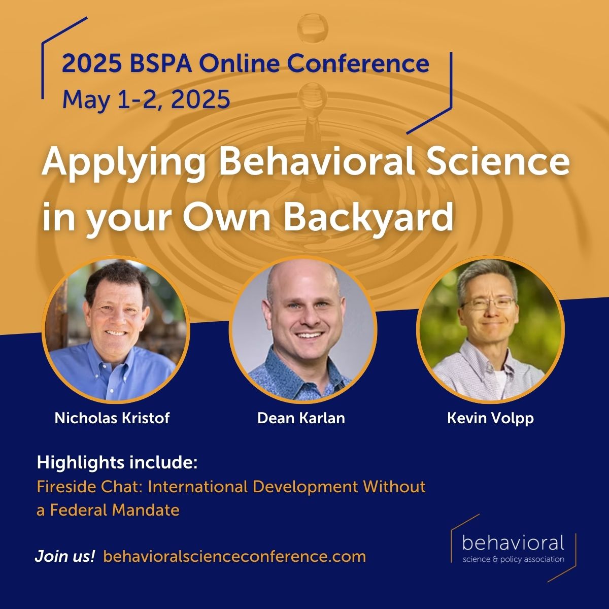 Katy Milkman (@katy_milkman) on Twitter photo If you're interested in behavioral science and policy, the annual <a href="/BeSciPol/">BSPA</a> conference is not to be missed. Hear from <a href="/NickKristof/">Nicholas Kristof</a>, <a href="/deankarlan/">Dean Karlan</a>, <a href="/kevin_volpp/">Kevin Volpp</a>, and many more about cutting edge research with applications to your organization. Register at bit.ly/4iWXKoY If you're interested in behavioral science and policy, the annual <a href="/BeSciPol/">BSPA</a> conference is not to be missed. Hear from <a href="/NickKristof/">Nicholas Kristof</a>, <a href="/deankarlan/">Dean Karlan</a>, <a href="/kevin_volpp/">Kevin Volpp</a>, and many more about cutting edge research with applications to your organization. Register at bit.ly/4iWXKoY