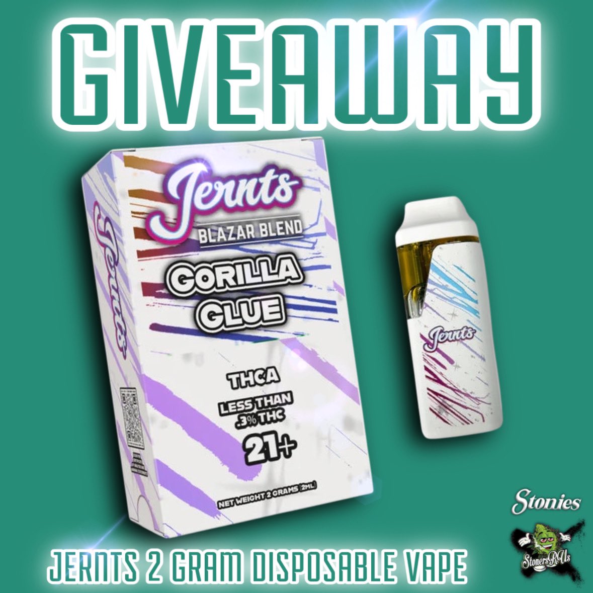 _StonersRUs_'s tweet image. 🚨 GIVEAWAY!! 🚨 

🏆 Win a 2 gram disposable vape 🏆 

How to enter;👇 

• Follow @_StonersRUs_ 💨
• Follow @StoniesSmoke 💨
• Like &amp;amp; repost 💨
• Comment ‘Stonies’ when done 💨

Ends in 72 hrs ⏳ - GOOD LUCK! 💚