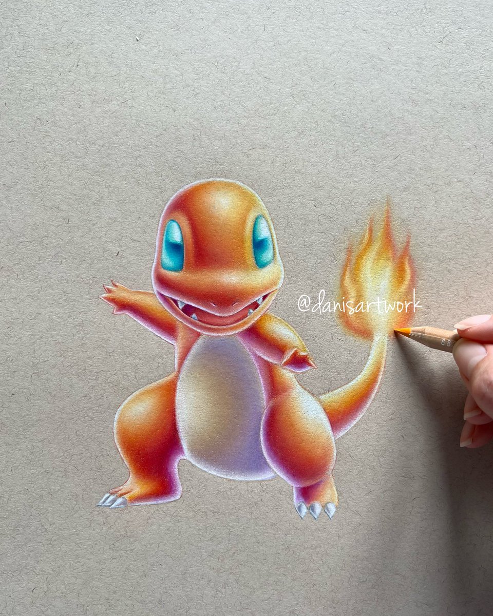 danisartwork's tweet image. Very happy with my Charmander drawing! 🥹🔥
