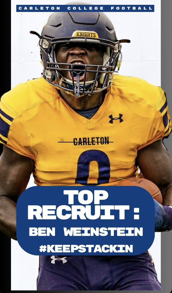 Ben Weinstein (@bencweinstein26) on Twitter photo Thank you <a href="/AB_Balogh21/">Coach Balogh</a> and <a href="/CoachJournell/">Tom Journell</a> for the graphic! I can't wait to get on campus and check out what <a href="/CarletonFB/">Carleton Football</a> has to offer!! Thank you <a href="/AB_Balogh21/">Coach Balogh</a> and <a href="/CoachJournell/">Tom Journell</a> for the graphic! I can't wait to get on campus and check out what <a href="/CarletonFB/">Carleton Football</a> has to offer!!