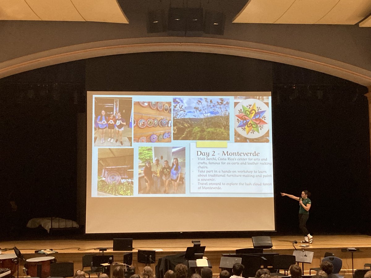 SBRHS_WLDept's tweet photo. It was our pleasure to have SB Senior and 2-time school trip traveler Alana talk to our students today!! Alana shared great stories about the wildlife in Costa Rica, zipline and horseback rides and the great friendships and memories made along the way!
🇨🇷🇵🇹🇪🇸
#SBRHS
@SBRHSBrels https://t.co/13twjFE9xn