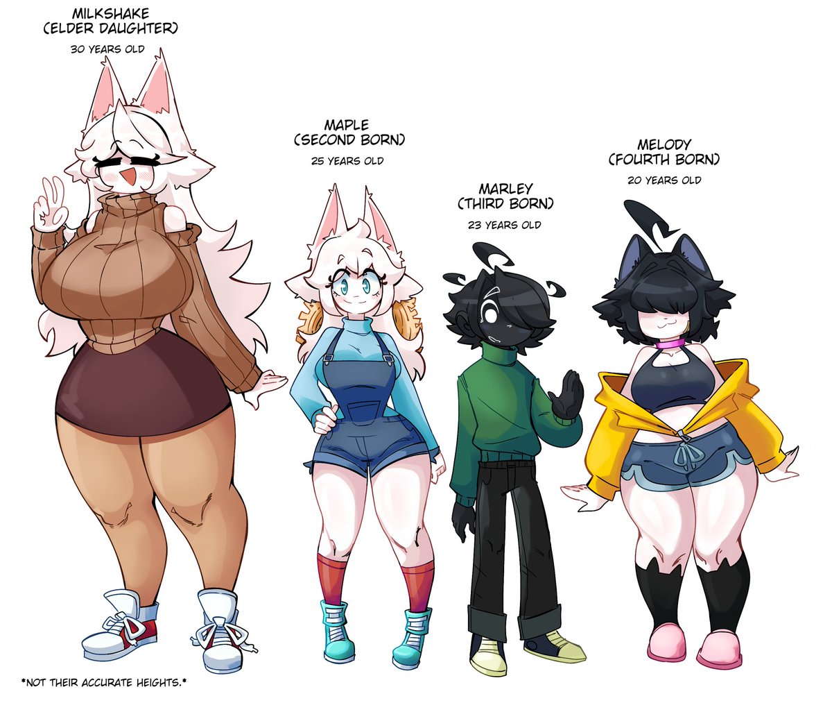 Tacat_'s tweet photo. Milkshake and her family https://t.co/M21sxt7xSQ