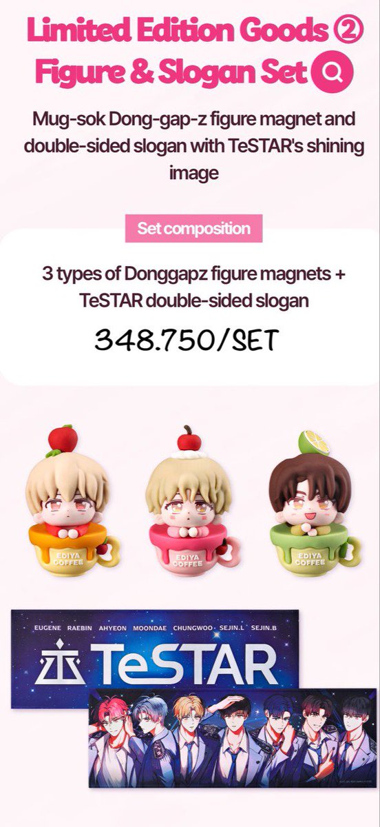 OPEN PRE-ORDER OFFICIAL MERCH DEBUT OR DIE X EDIYA COFFEE 

💰 PRICE ON PICT
✅ EST BERSIH KR
❌️ EMS+TAX
✅ TF VIA SEABANK dan BCA
❌️ FEE PACKING (5k+)
🏡TANGERANG SELATA
📌CLOSE 14 APR

#warungkr #warungmanhwa #warungdmj #warungtestar