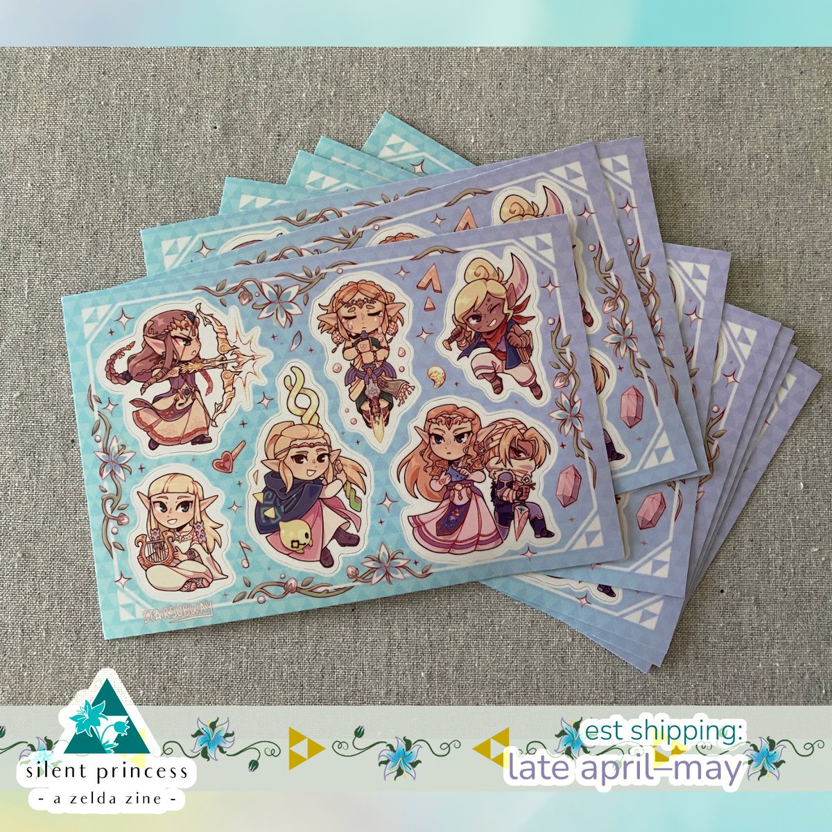 PRODUCTION UPDATE: Our pin and stickers have arrived!

Be sure to follow for production/shipping updates!

Est. shipping: late April—May 2025

#princesszelda #zelda #silentprincesszine #legendofzelda #zine #productionupdates