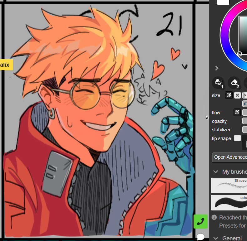 primera vez q dibujo a vash bb MUACK 