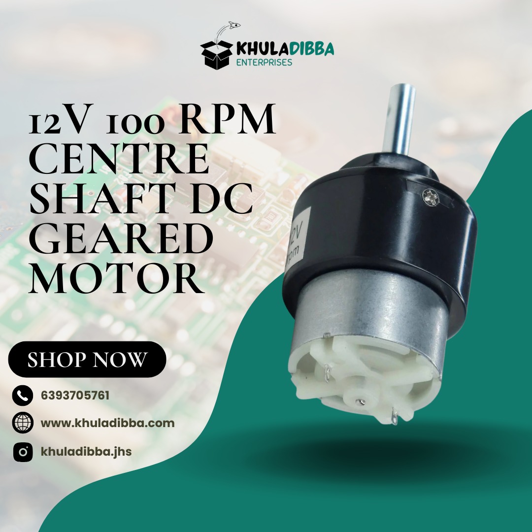 khuladibba's tweet photo. The 12V 100 RPM Centre Shaft DC Geared Motor is built for precision, power, and performance — perfect for robotics, automation, and heavy-load DIY projects.

FEEL FREE TO CONTACT US
Call: +91 6393705761, +91 8299089973
Website: https://t.co/IuSsSXx9kt https://t.co/kWcGl3xeb9