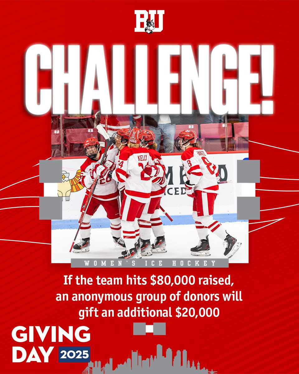 TerrierWHockey's tweet photo. We are getting close to completing our challenge! Thank you to everyone who has donated so far.

There's only 6️⃣ hours left to make your impact on Giving Day. You can make a gift at this link: https://t.co/ssD1HFPoUP

#GoBU https://t.co/JBgiRFBiOE