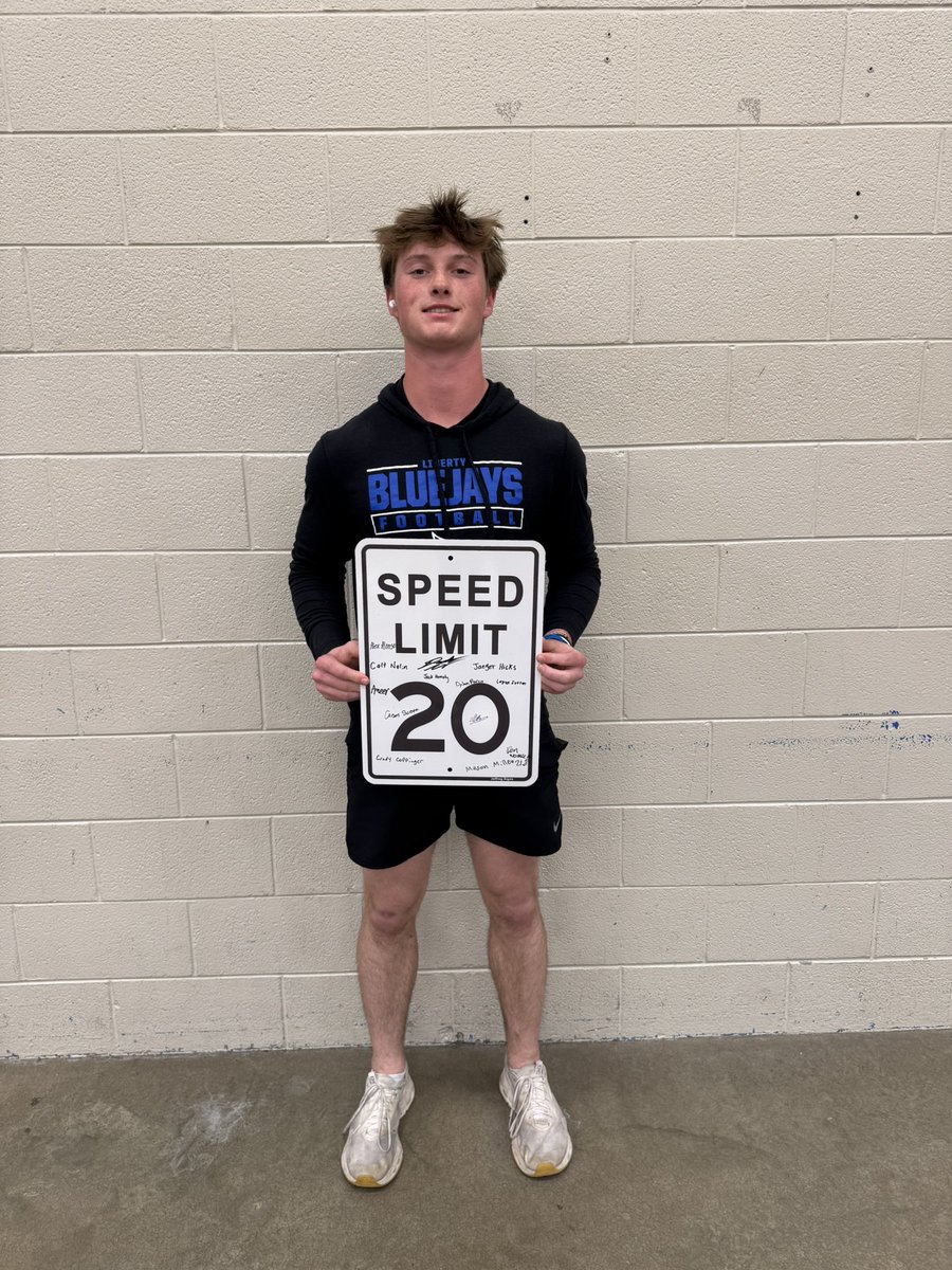 Congratulations Derek on joining the 20 MPH Club! <a href="/LHSBlueJays/">Liberty HS Athletics</a>