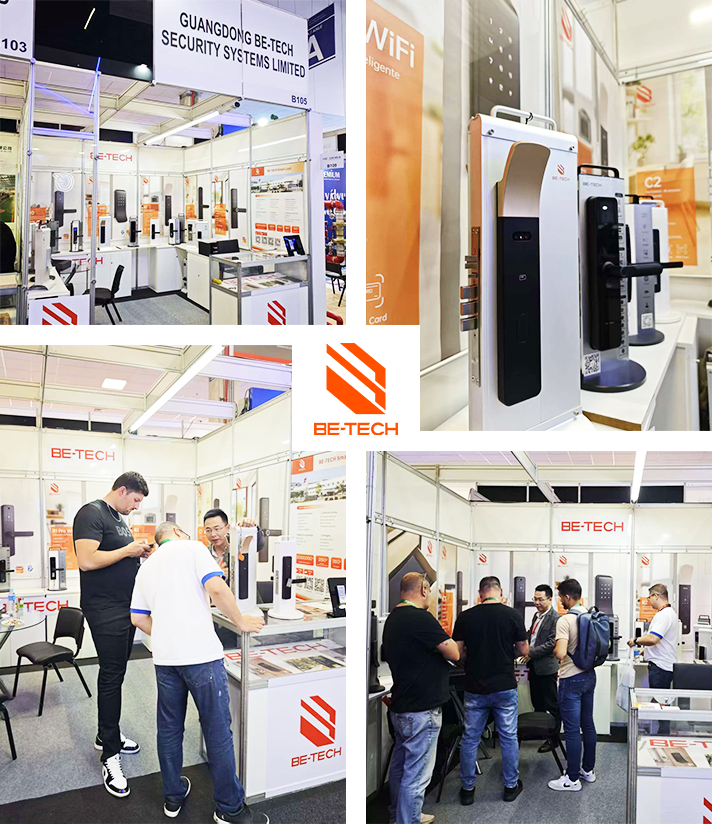 BetechSecurity's tweet photo. The excitement at Be-Tech's booth at FEICON 2025! 

 From hotels to homes, Be-Tech's smart locks offer a safer and smarter experience. Visitors were eager to stop by and experience our cutting-edge, user-friendly security systems! 

📍 Location: São Paulo Expo, Brazil No. B105 https://t.co/xggHjdV11D
