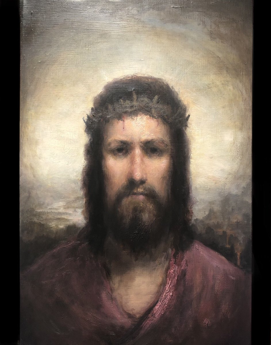 AndrewAviste's tweet photo. This painting of Christ was something I was excited to do. These paintings are explorations for me helping me to work through ideas that I’m struggling with. #JesusChrist #painting #paintings #oilpainting #oldmasters #ArtistOnX https://t.co/8vR1Dfalj9