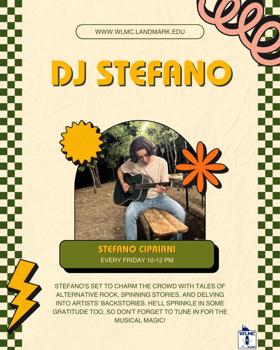 thefinnvt's tweet photo. Stefano is set to charm the crowd with tales of alternative rock, spinning stories, and delving into artists' backstories. He'll sprinkle in some gratitude too, so don't forget to tune in for the musical magic! https://t.co/dGYuMSVddW