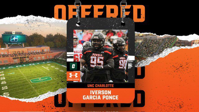 Iverson Garcia (@iversongarcia95) on Twitter photo After a great conversation with <a href="/CoachReynolds81/">Vince Reynolds</a> I’m blessed to receive an offer from <a href="/CharlotteFTBL/">Charlotte Football</a>
#GoldStandard
#WelcomeToTheJungle <a href="/PowellCoachLowe/">Matt Lowe</a> <a href="/PowellHighFB/">Powell (Tenn.) High Football</a> <a href="/JacksonDaniel50/">Jackson Daniel</a> <a href="/Coach_DT33/">Dan Thompson, CSCS</a> <a href="/CoachZGibson/">Zack Gibson</a> After a great conversation with <a href="/CoachReynolds81/">Vince Reynolds</a> I’m blessed to receive an offer from <a href="/CharlotteFTBL/">Charlotte Football</a>
#GoldStandard
#WelcomeToTheJungle <a href="/PowellCoachLowe/">Matt Lowe</a> <a href="/PowellHighFB/">Powell (Tenn.) High Football</a> <a href="/JacksonDaniel50/">Jackson Daniel</a> <a href="/Coach_DT33/">Dan Thompson, CSCS</a> <a href="/CoachZGibson/">Zack Gibson</a>