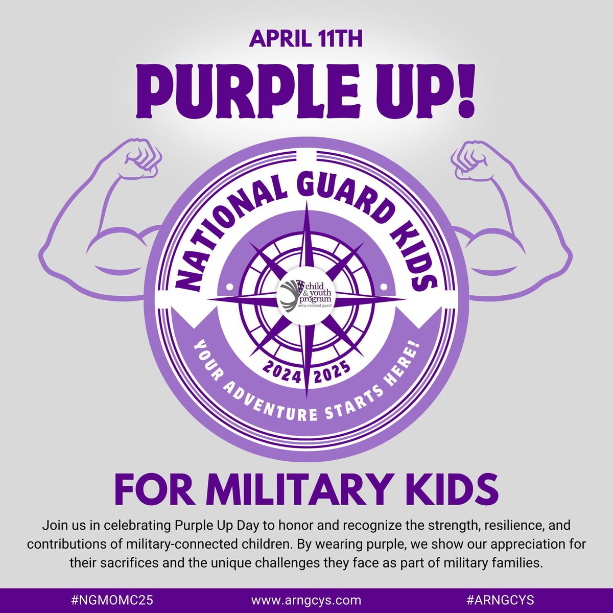 Don’t forget, Purple Up Day 11 April!  💜