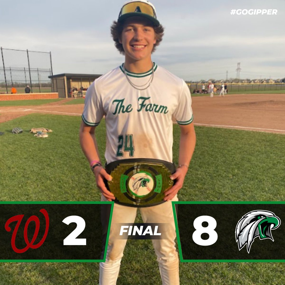 Orchard Farm Baseball (@ofhs_baseball) on Twitter photo Eagles take the first conference series of the year!
Player of the Game - <a href="/MaxKelch24/">Max Kelch</a>
CG, 8 H, 0 ER, 1 BB, 7 K's
<a href="/blake_ditmeyer/">Blake Ditmeyer</a> - 1-2, HR, 3 RBI, 2 BB, 2 R
<a href="/BryceDaniel19/">Bryce Daniel</a> - 2-4, 2 RBI, R, 2 2B
@TyTheYanksFan - 2-3, 2B, 2 R
We are right back in action tomorrow at Brentwood! Eagles take the first conference series of the year!
Player of the Game - <a href="/MaxKelch24/">Max Kelch</a>
CG, 8 H, 0 ER, 1 BB, 7 K's
<a href="/blake_ditmeyer/">Blake Ditmeyer</a> - 1-2, HR, 3 RBI, 2 BB, 2 R
<a href="/BryceDaniel19/">Bryce Daniel</a> - 2-4, 2 RBI, R, 2 2B
@TyTheYanksFan - 2-3, 2B, 2 R
We are right back in action tomorrow at Brentwood!