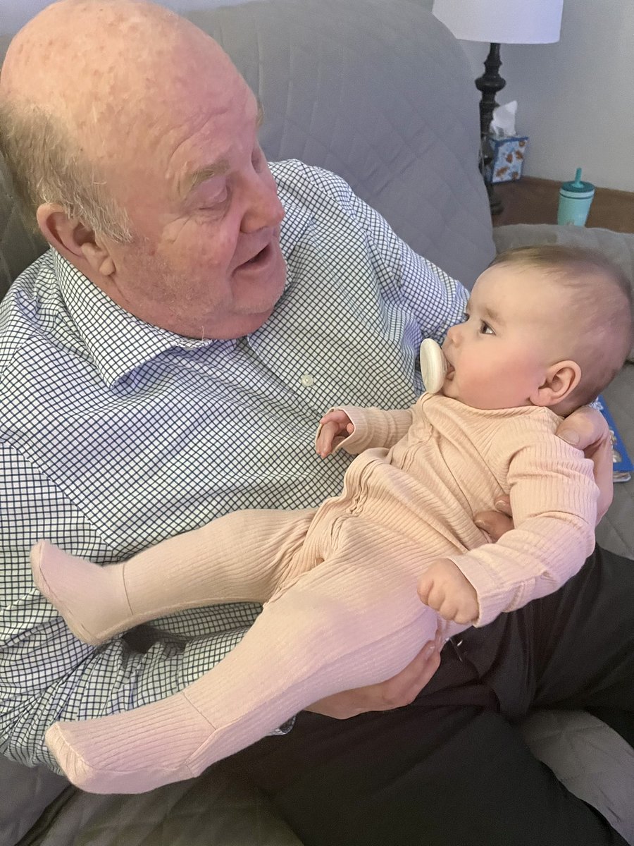 The girls love it when Pops is in town