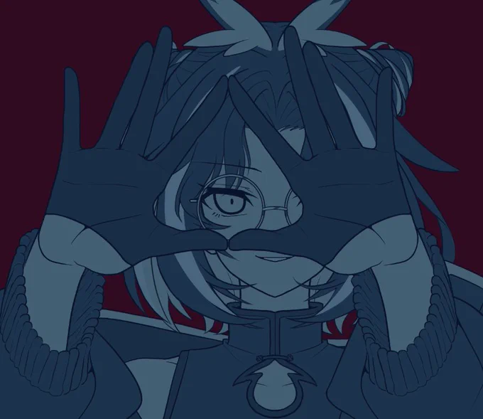 まだパーツ分け途中だけど怪しい感じのるかこさんになった 