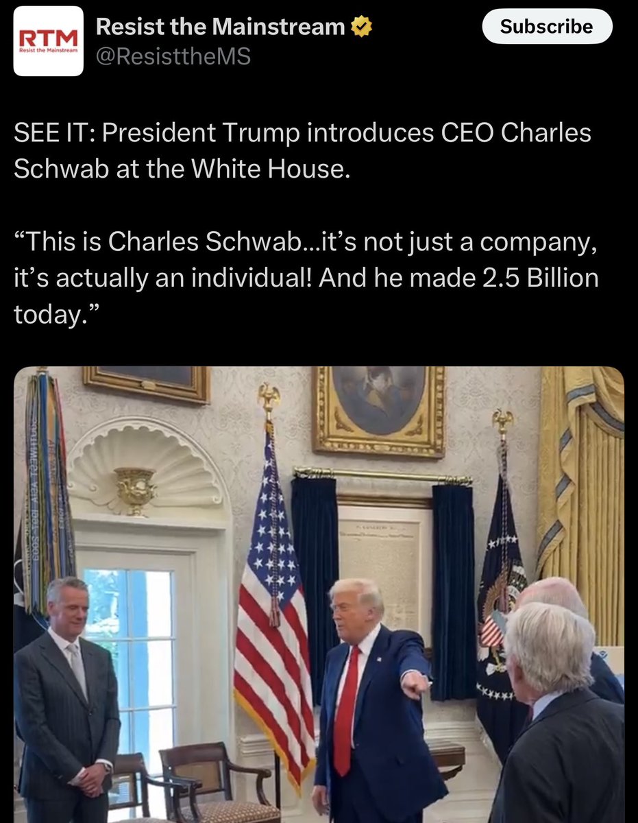 Sure was a lucky break for those billionaires to be at the White House today when the tariffs were reversed. Good day in the market for them.