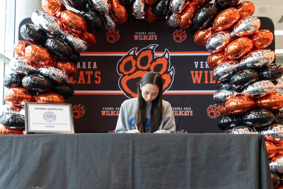 Seniors Mallorie Kreuser and Sierra Ejercito had their signing day ceremony today at the high school.  Mallorie will be going to UW-Stevens Point and Sierra will be going to Case Western Reserve University in the fall.  Congratulations!