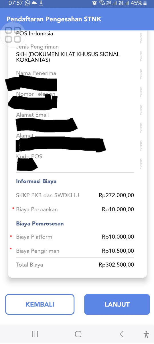 Cb bayar pajak motor tahunan dng aplikasi samsat signal, emg cukup mudah. Ternyata selain biaya pengiriman (opsional, bs diambil di kantor samsat), dikenai juga biaya perbankan &amp; platform. Kirain aplikasi nya dibayarin negara, &amp; knp ada biaya bank jika dananya masuk kas negara?