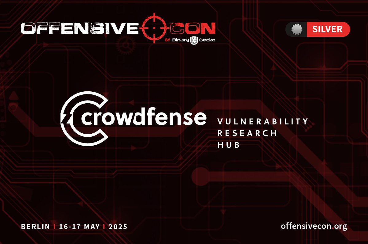 offensive_con's tweet image. Many thanks to @crowdfense for their silver sponsorship!