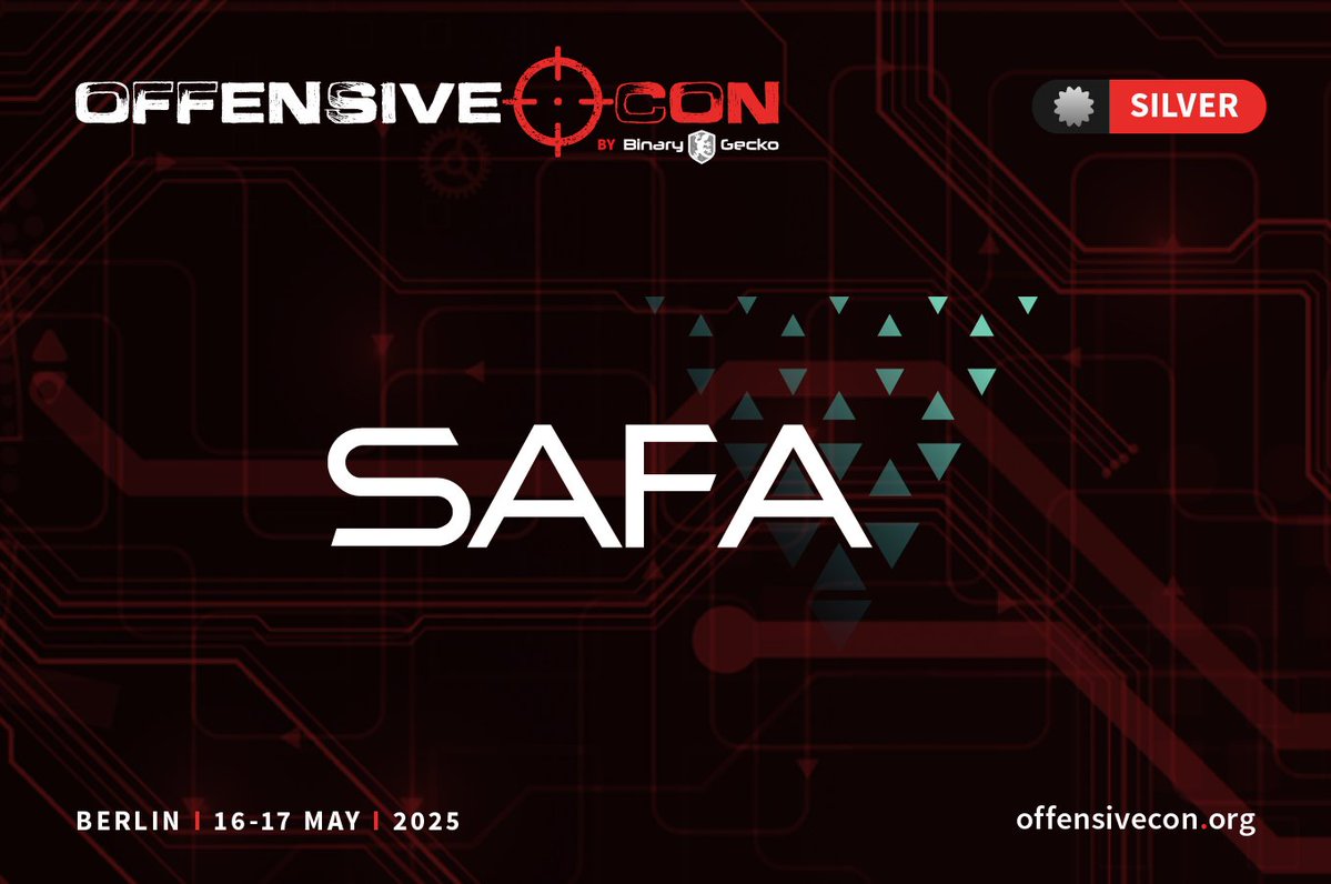 offensive_con's tweet image. Thank you to @SAFATeamGmbH for their silver sponsorship!
