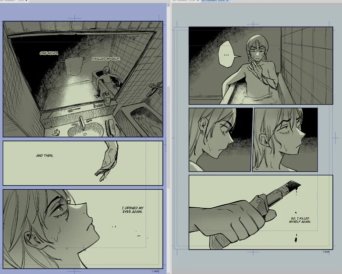 I'm trying to go for a rough hand-drawn look for this one

(tw suicide) 