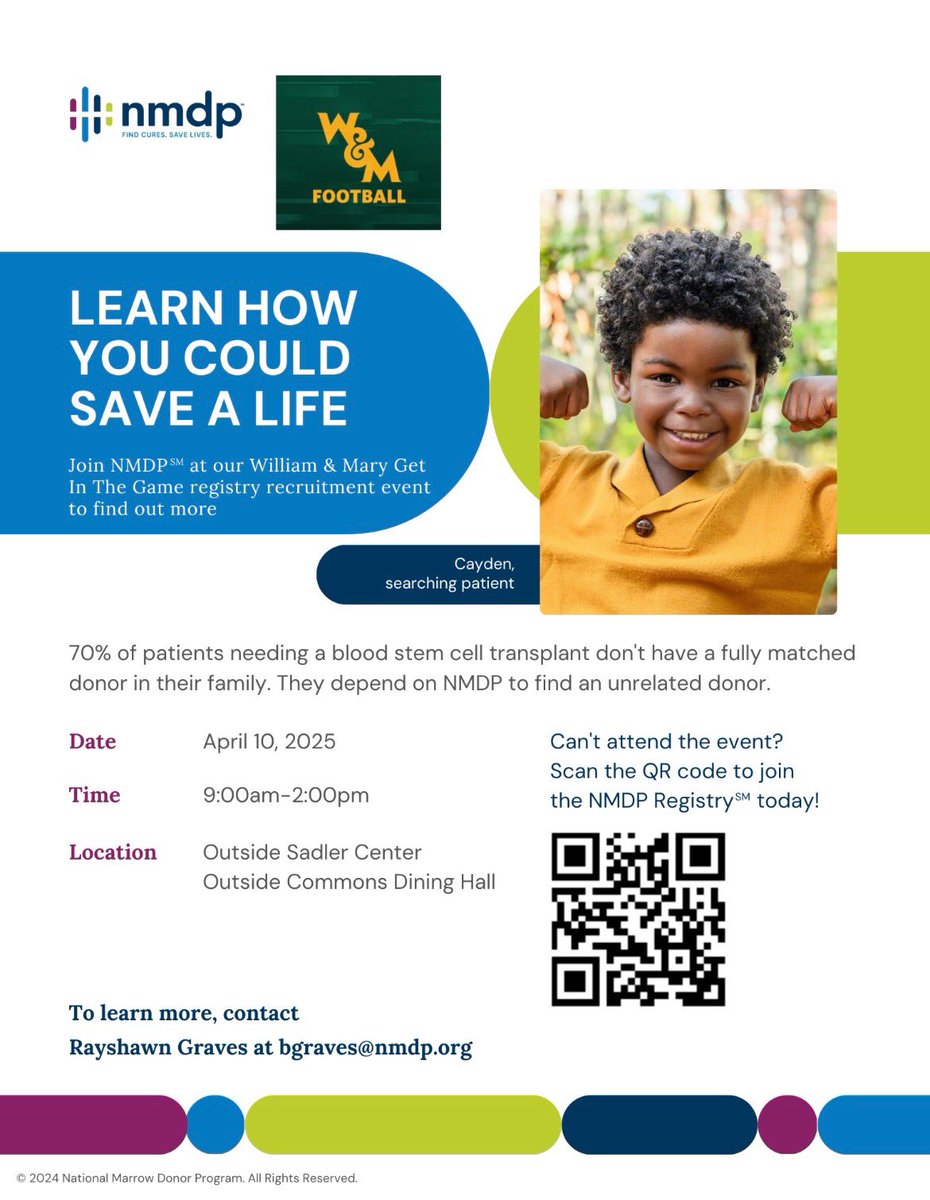 supe_jones's tweet image. This is bigger than football. Get in the game and potentially save a life! @WMTribeFootball
Hebrew 13:16
"Do not neglect to do good and to share what you have, for such sacrifices are pleasing to God."