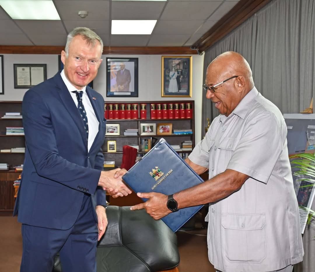 Fiji Ministry of Foreign Affairs (@fiji_mofa) on Twitter photo Prime Minister Hon. <a href="/slrabuka/">Prime Minister Sitiveni Rabuka</a> met with the non-resident Ambassador of Lithuania to Fiji H.E Darius Degutis, yesterday. The meeting focused on the way forward to strengthening the bilateral relations and multilateral cooperation between the two nations.
๐ซ๐ฏ๐ค๐ฑ๐น. #FijiEU ๐ช๐บ Prime Minister Hon. <a href="/slrabuka/">Prime Minister Sitiveni Rabuka</a> met with the non-resident Ambassador of Lithuania to Fiji H.E Darius Degutis, yesterday. The meeting focused on the way forward to strengthening the bilateral relations and multilateral cooperation between the two nations.
๐ซ๐ฏ๐ค๐ฑ๐น. #FijiEU ๐ช๐บ