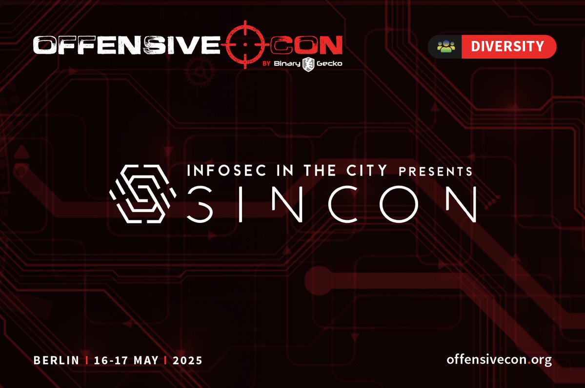 offensive_con's tweet image. Thank you to @Infosec_City, a fellow security conference, for their diversity sponsorship and help in building up the community!