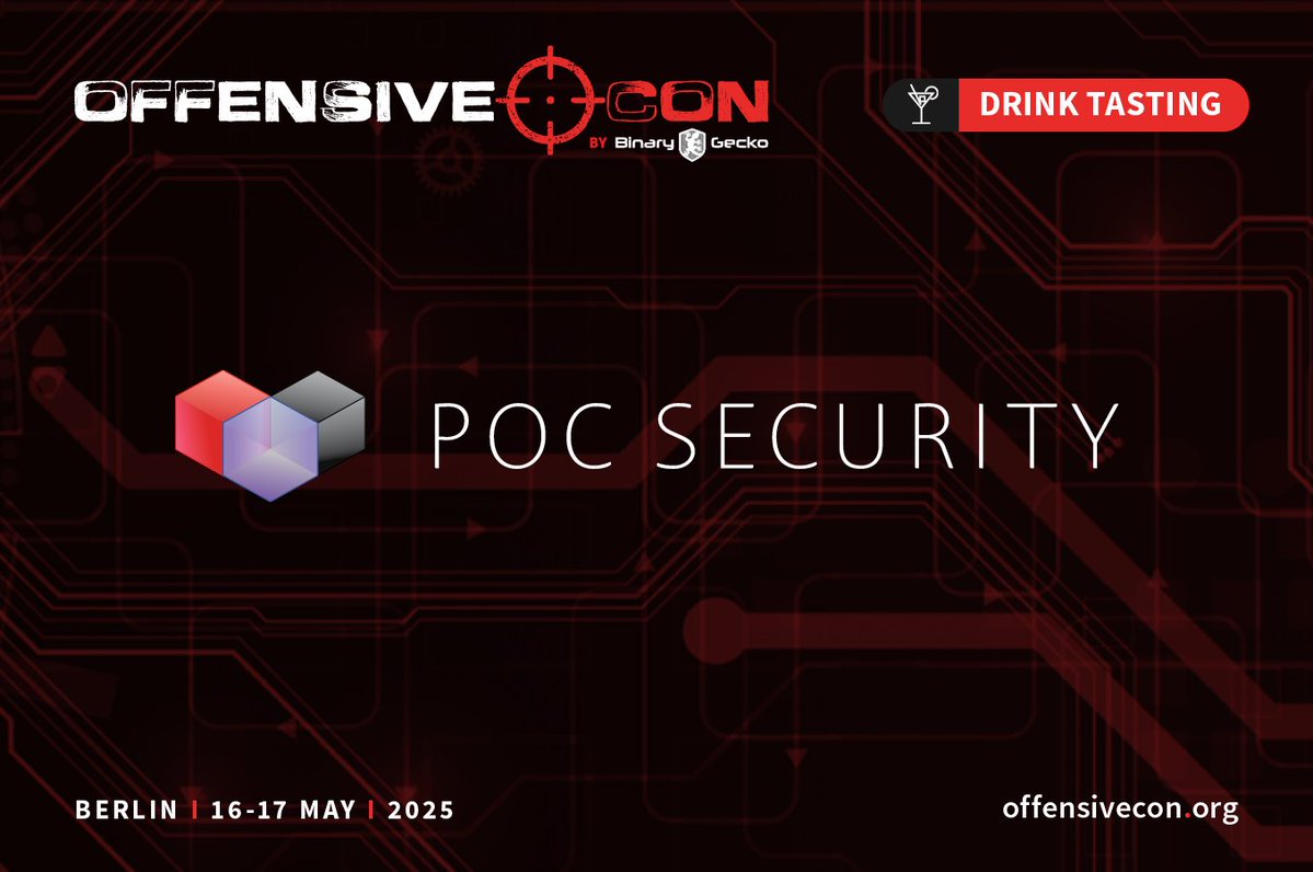 offensive_con's tweet image. A big thank you to @POC_Crew (organizers of amazing conferences such as POC, Zer0con and MOSEC) for their &apos;Drink Tasting&apos; sponsorship!