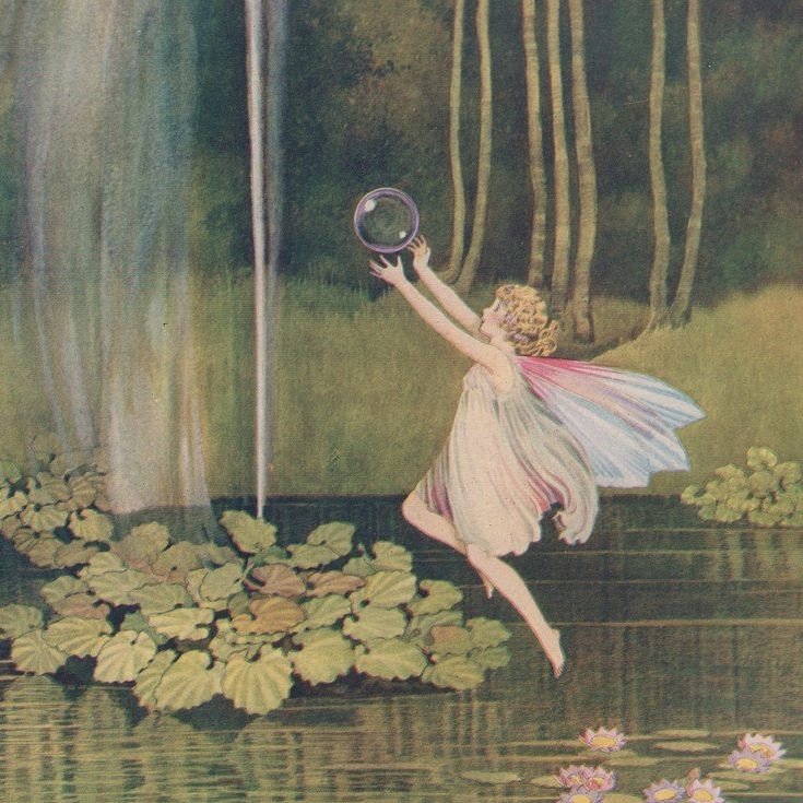 fairies with bubble by ida rentoul outhwaite 🫧