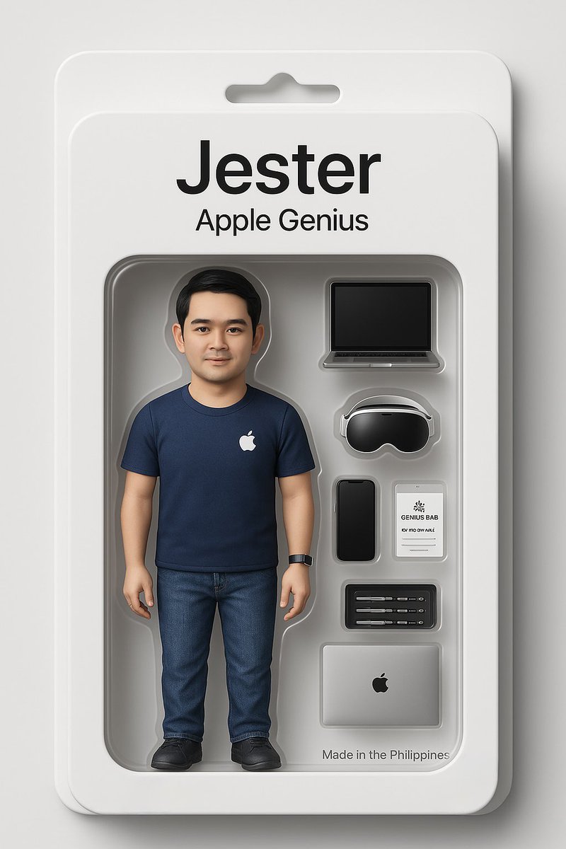 jesterlloyd's tweet photo. This is just too cute not to share. I’ve always wanted to be an Apple Genius. I, in fact, applied to be one, but I didn’t even get an interview. Lol  Fanboy through and through. https://t.co/ZSvLufdCj4
