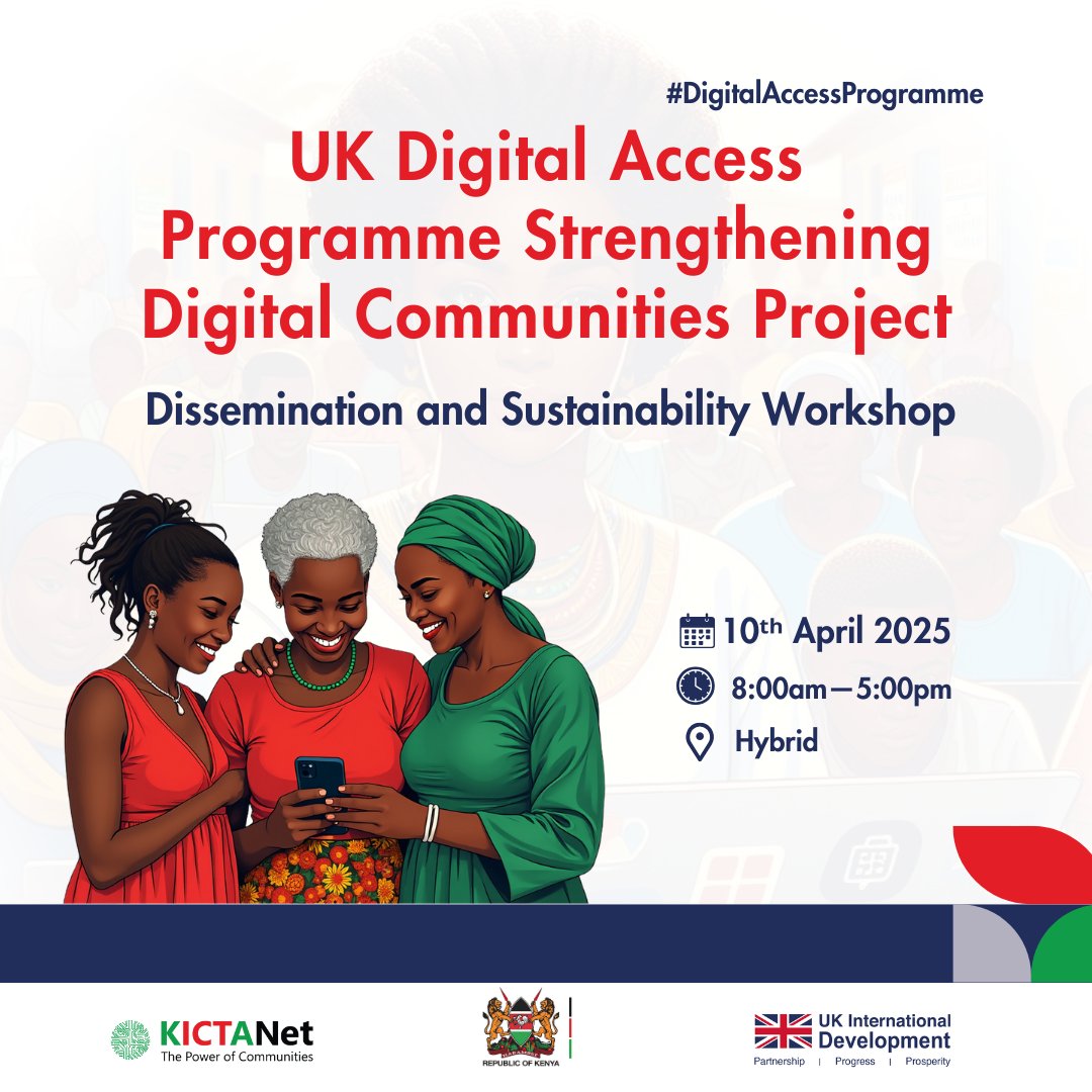KICTANet (@kictanet) on Twitter photo Happening Now!
📢 KICTANet, in collaboration with the British High Commission <a href="/UKinKenya/">UK in Kenya 🇬🇧🇰🇪</a> is hosting a one-day workshop to discuss the achievements and sustainability of the Strengthening Digital Communities project.
Together with stakeholders we are reflecting on lessons Happening Now!
📢 KICTANet, in collaboration with the British High Commission <a href="/UKinKenya/">UK in Kenya 🇬🇧🇰🇪</a> is hosting a one-day workshop to discuss the achievements and sustainability of the Strengthening Digital Communities project.
Together with stakeholders we are reflecting on lessons