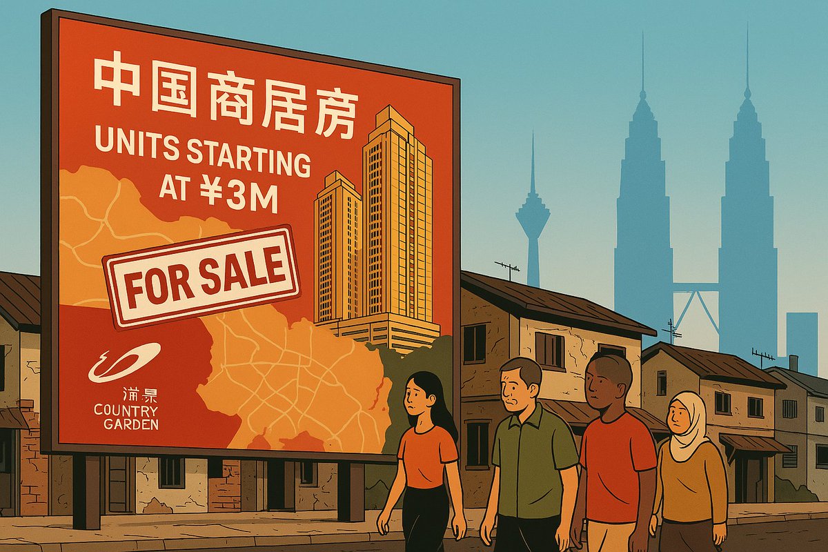 dissedalis's tweet photo. 🇲🇾 Malaysia’s skyline is still Malaysian.

But the deeds? The condos? The towers?

🏢 Sold.

To absentee buyers from China.

Forest City isn't housing locals—it's housing foreign capital.

This isn't real estate. It's real colonization.

🔗 https://t.co/PaL2HQ23is

#Malaysia #China #PropertyCrisis #ForestCity #Geopolitics #Dissedalis